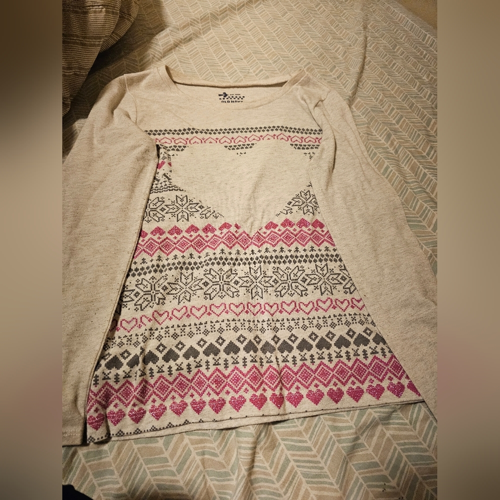 Old Navy Girl's Long Sleeve High Low T-shirt